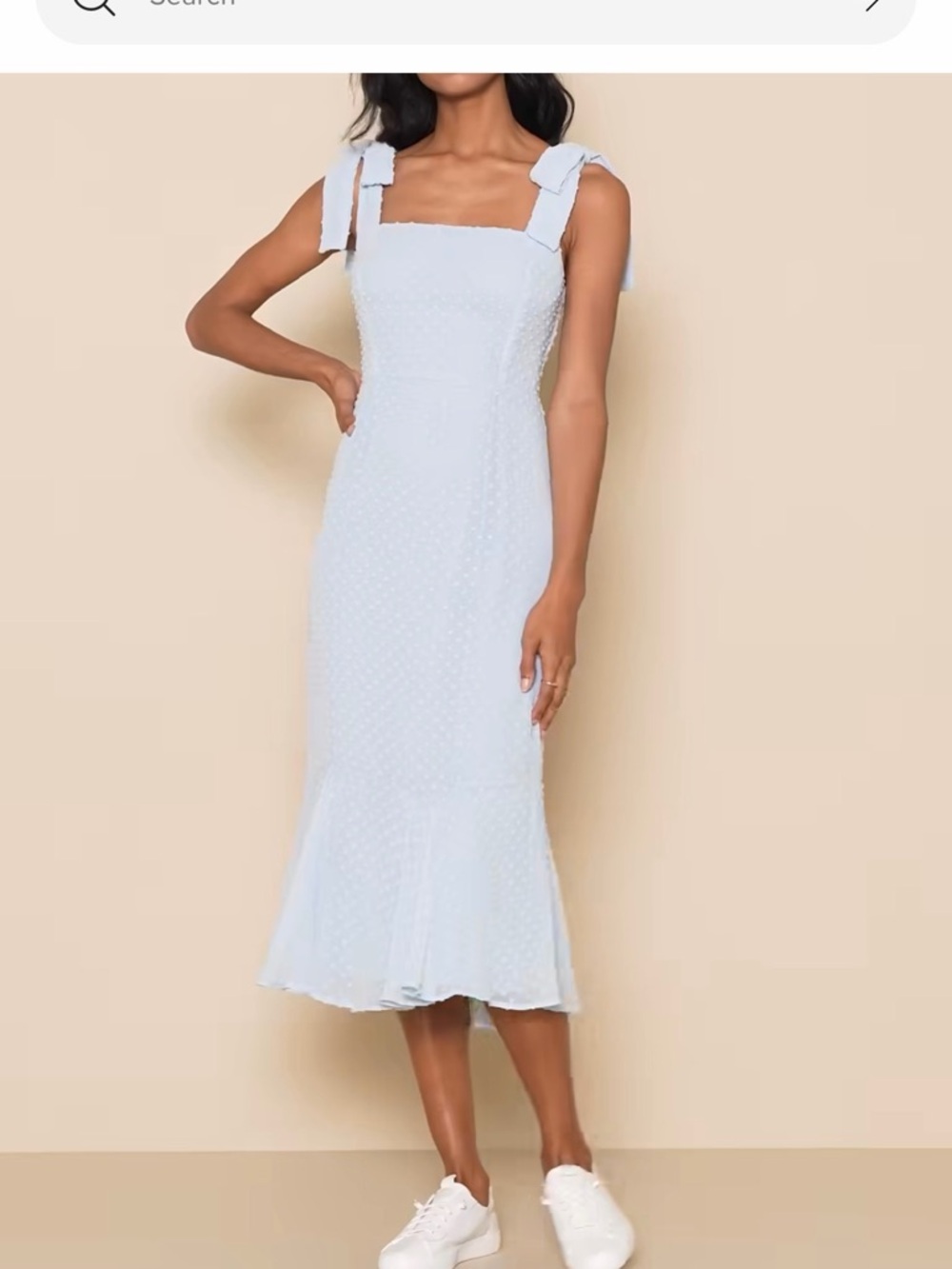 Lulus Light Blue Tie-Strap Midi Dress